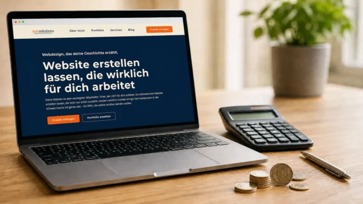Mockup mmsolutions Websites erstellen lassen - Marketing Freelancerin Schweiz